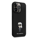 Karl Lagerfeld iPhone 15 Pro Max Cover Ikonik Metal Pin Sort