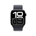 Apple Watch Series 10 GPS Smartwatch, 42mm, Jet Black Aluminum Case with Ink Sport Loop (MWWG3LW/a)