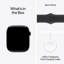 Apple Watch Series 10 GPS Smartwatch, 46mm, Jet Black Aluminum Case with Black Sport Band, Medium/Large (MWWQ3LW/a)