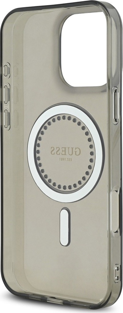 Guess Rhinestones Ring Kryt S MagSafe Pre iPhone 16 Pro Max, Čierny
