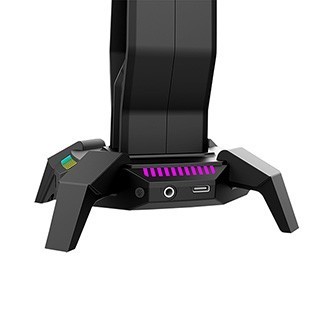 Marvo Podsvcen Stojan Na Sluchtka KOBE 30, 3x USB 2.0 HUB, ern