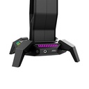 Marvo Podsvcen Stojan Na Sluchtka KOBE 30, 3x USB 2.0 HUB, ern