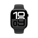 Apple Watch Series 10 GPS 46mm Jet Black Aluminum Case with Black Sport Band - M/L