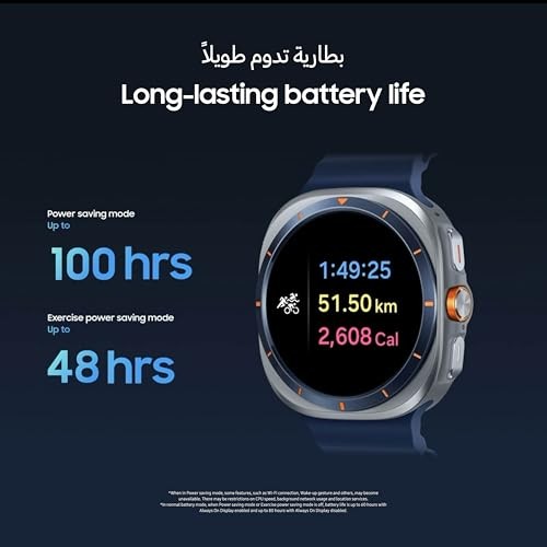 Samsung Watch 7 Ultra 2025 LTE Ai (47mm) SM-L705F Latino Version (Tmobile Mint Tello & Global), Rate Tracking, Sleep Fitness Tracker, GPS (Titanium Bl