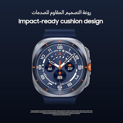 Samsung Watch 7 Ultra 2025 LTE Ai (47mm) SM-L705F Latino Version (Tmobile Mint Tello & Global), Rate Tracking, Sleep Fitness Tracker, GPS (Titanium Bl