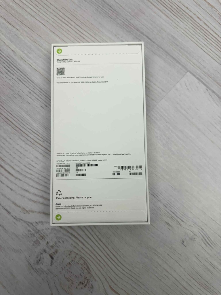 Apple iPhone 17 Pro Max 256GB US Version ESIM Unlocked (Cosmic Orange)