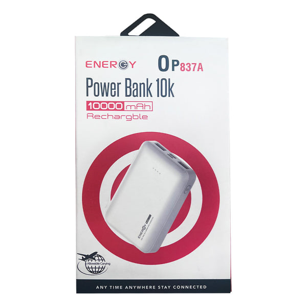 Energy Op837a 10000mAH Power Bank White