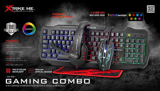 Xtrike Me CM-406 4 in 1 Gaming Starter Kit 