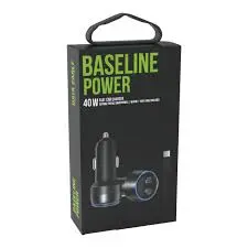 Baseline Type-C To Lightning Car Charger 40w 2 Pd