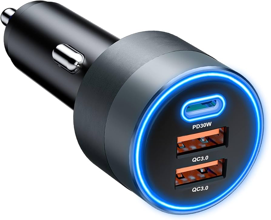 Baseline Type-C To Lightning Car Charger 66w Pd With Usb 1
