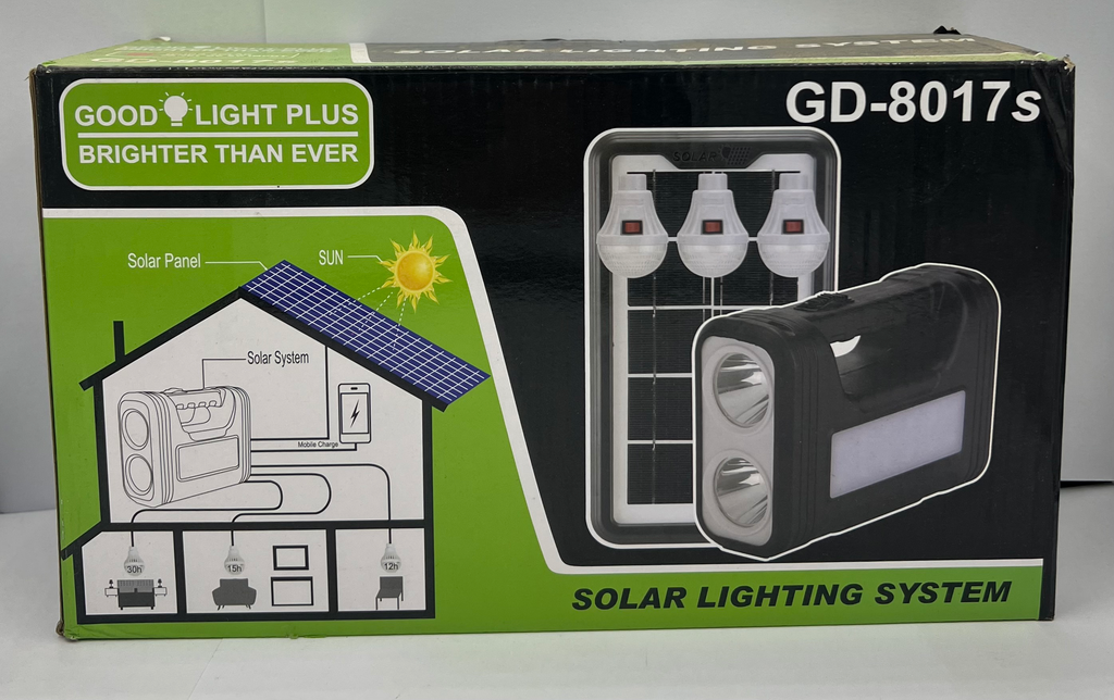 Rechargeable Heat Lamp 3600MAH Including Solar Panel + 3 Bulbs 80175-GD 