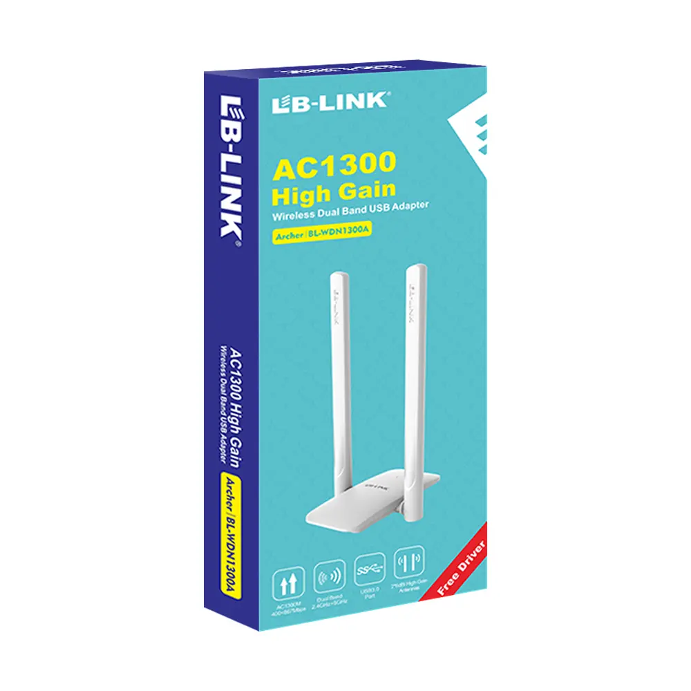 LB-LINK Gaming AC1300M High Power Wireless Dual Band Usb Adapter Archer BL-WDN1300A 2.4G&5G