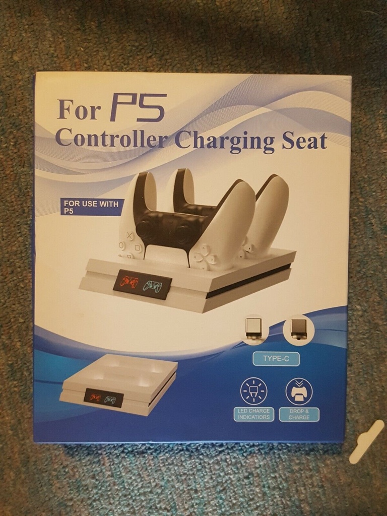 Charging Dock Seat Charging Stand Base Station Holder for 2 PS4 Controllers