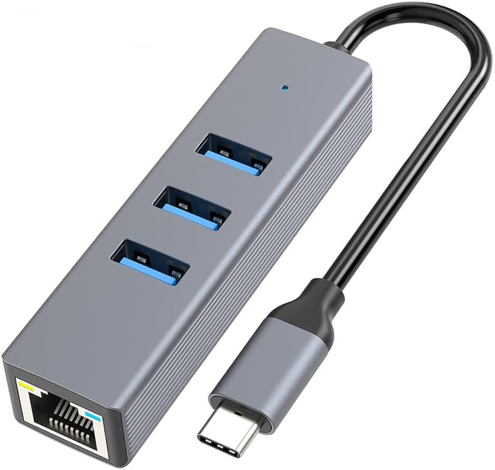 Type-C Hub 3 Ports With Ethernet Adapter 10/100/1000 
