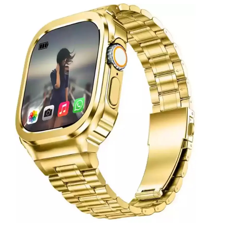 S9 Gold Smart Watch Wireless Charge 