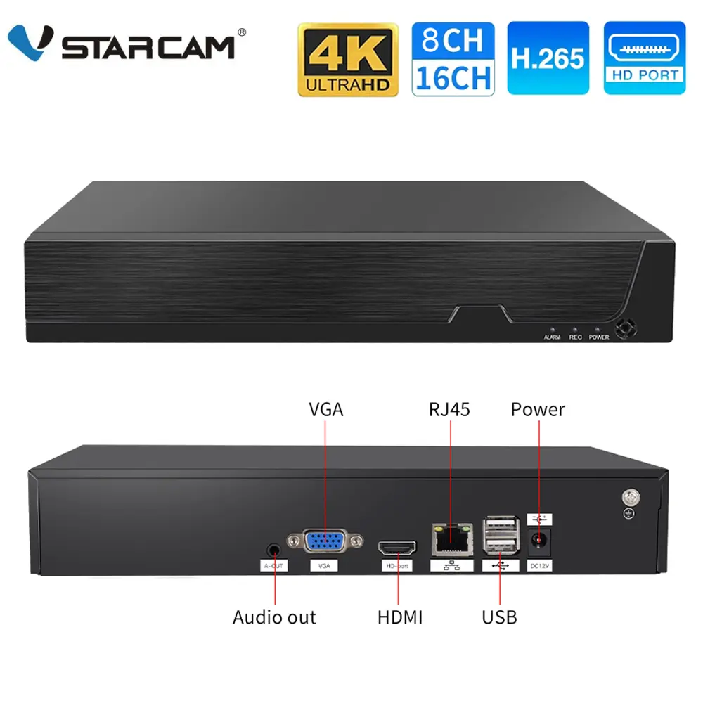 V-star Digital Video Recorder 5 Mp 8 Channels 