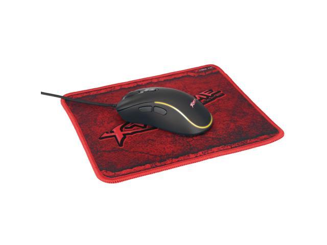 Xtrike Me GMP-290 - Optical Gaming Mouse Set  Wired DPI 1200 to 3600 and Red Mouse Pad
