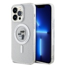 Karl Lagerfeld Glitter Karl & Choupette Hard Case with MagSafe for iPhone 15 Pro Max 6.7  Clear - KLHMP15XHGKCNOT