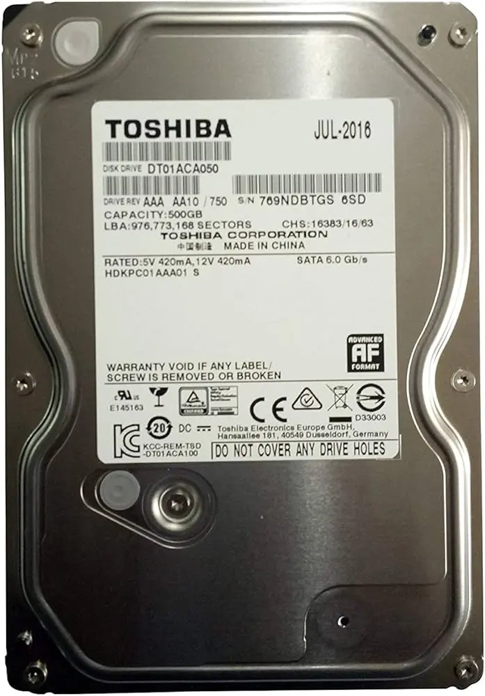 Toshiba DT01ACA050 500 GB 3.5-Inch Internal Hard Drive 500