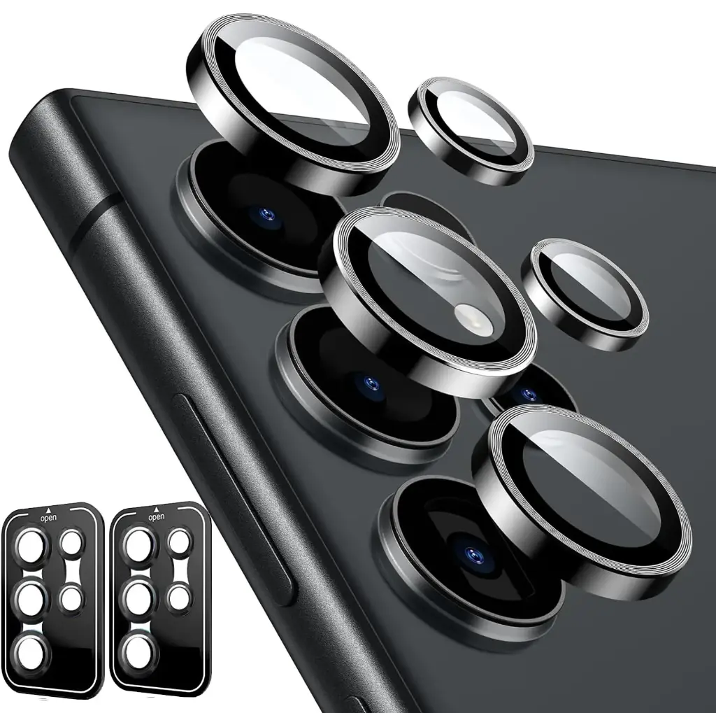 Grip Case Camera Lens Protectors For Samsung S25 Ultra Black