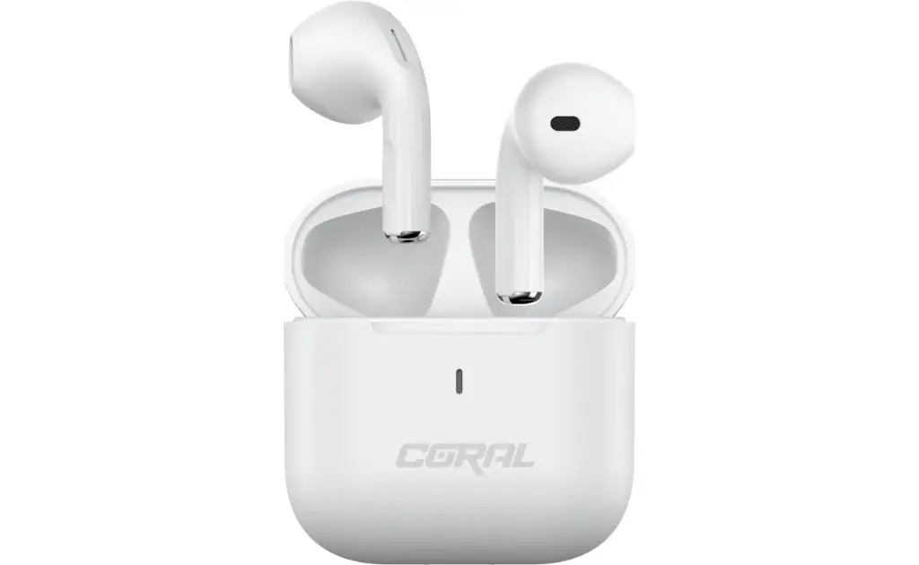 Coral Slim TWS Wireless Earphones White 