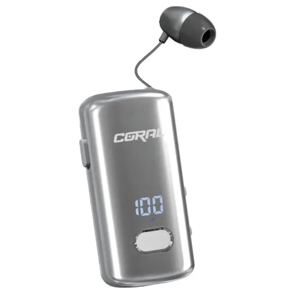 Coral Vibe 5 Pro Clip On Wireless Headset Black