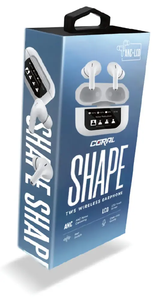 Coral Shape TWS Wireless Earphones White 