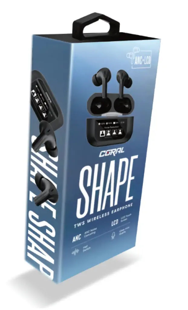 Coral Shape TWS Wireless Earphones Black
