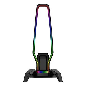 Marvo Podsvcen Stojan Na Sluchtka KOBE 30, 3x USB 2.0 HUB, ern