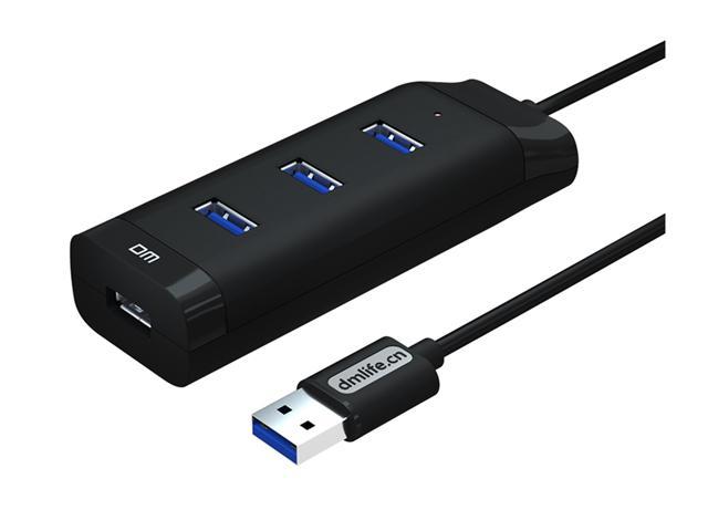 DM 4 Ports USB 3.0 Hub, High Speed USB Hub with 3.93 Ft Extended Cable Support Charging, Plug and Play, Compatible with MacBook, Mac Pro, Laptop.