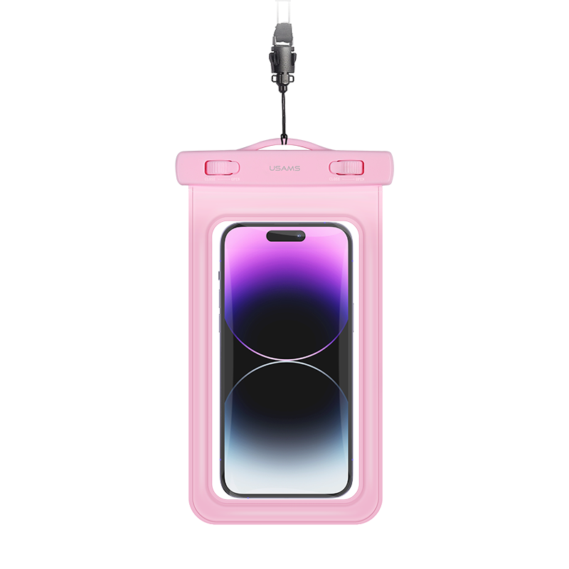 USAMS Waterdicht Telefoonhoesje Voor Telefoons Tot 7 Inch - Roze