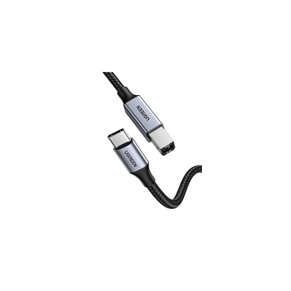 UGREEN USB C to USB B Printer Cable Type C to B Male Braided MIDI DJ Audio Lead High Speed Compatible with All USB B Devices HP Epson Dell Label