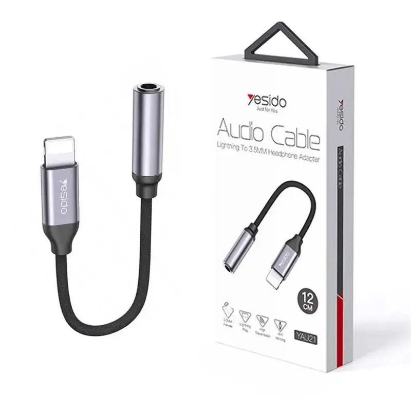 Yesido Audio Cable Lightning To 3.5mm Headphone Adapter