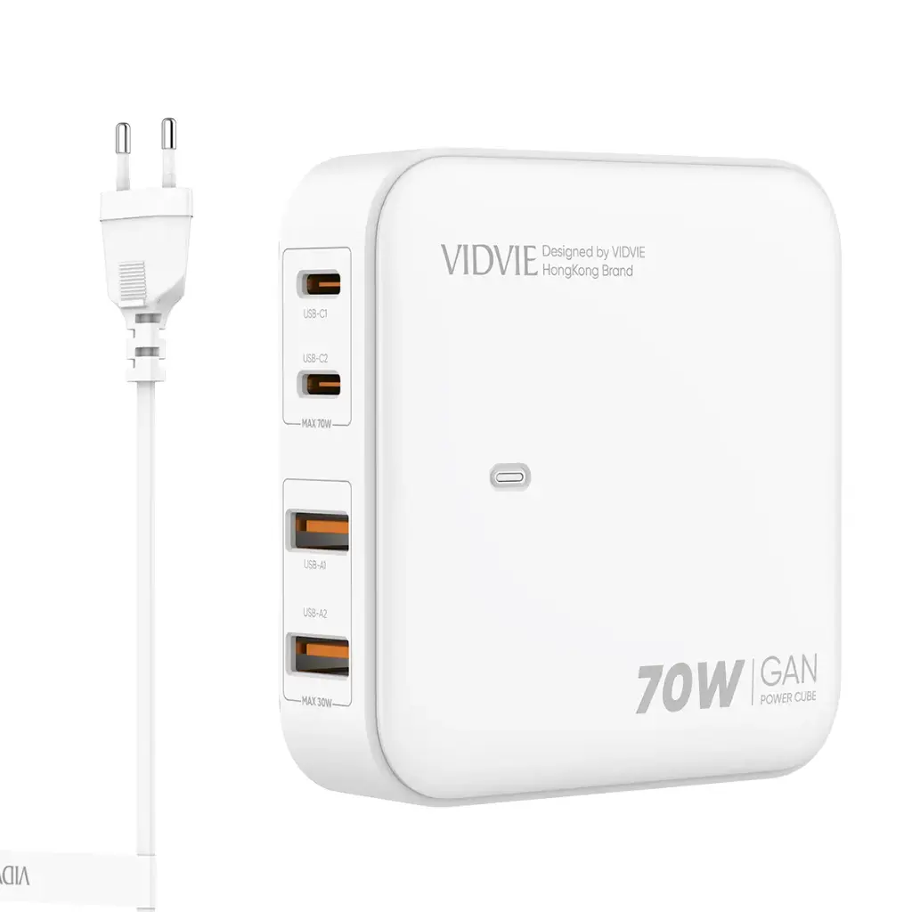 Vidvie Wall Charger PLE259 70W Desktop GaN Charger