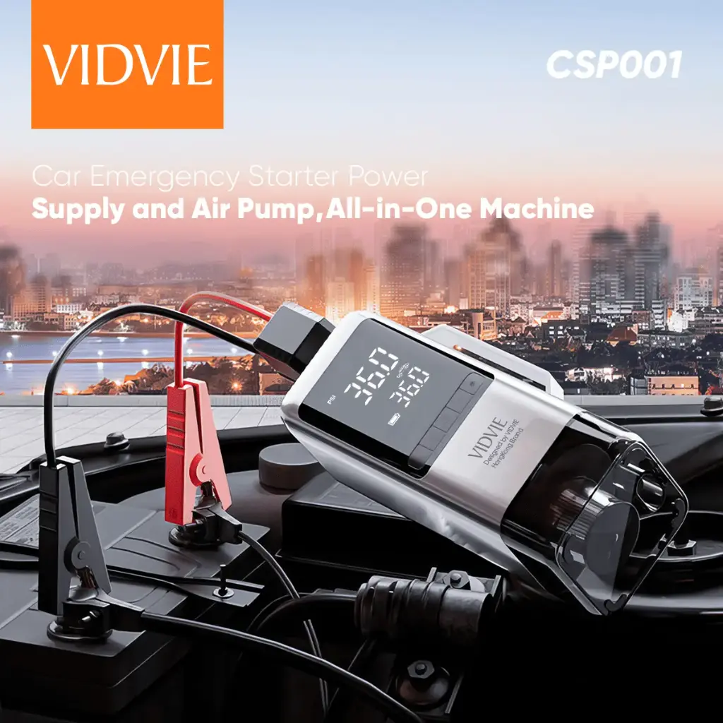Vidvie In-Car CSP001 Car Emergency Starter Power Supply And Air Pump And Vacuum