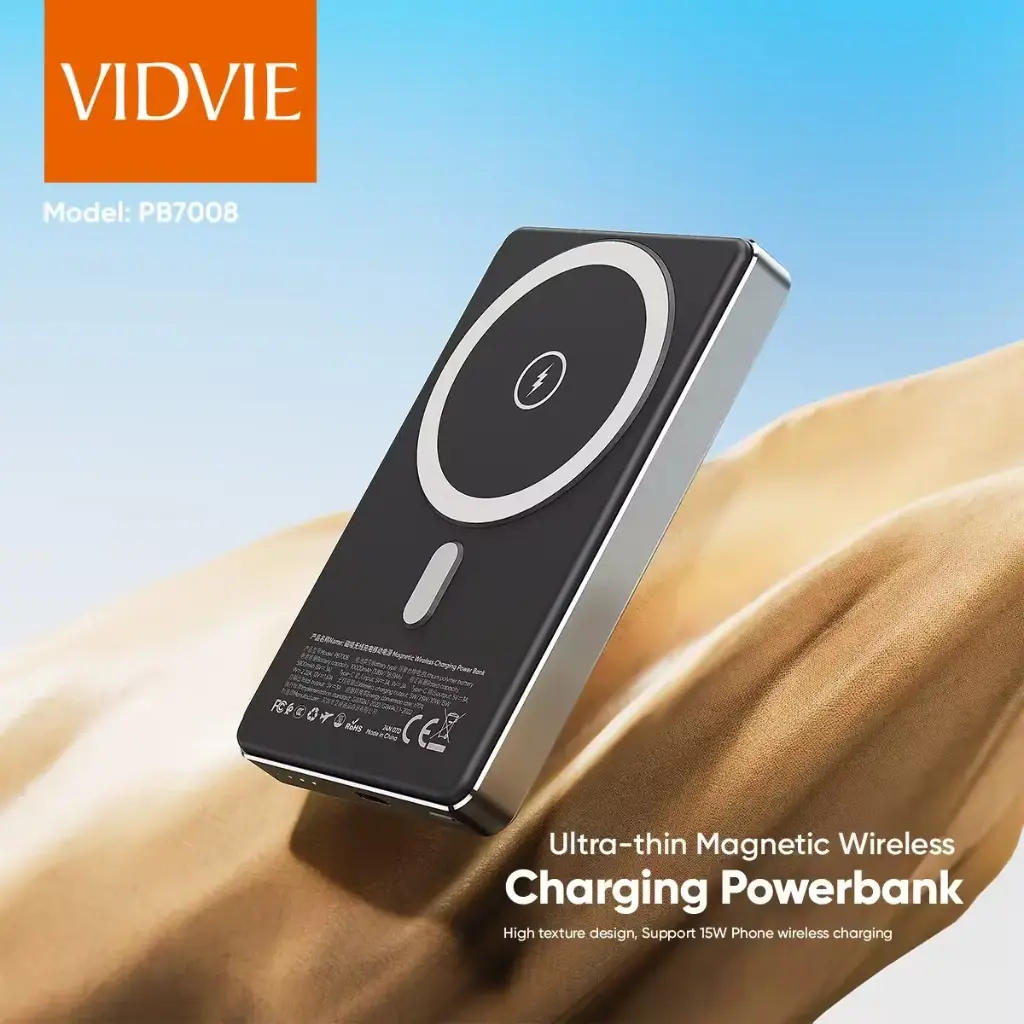 Vidvie Energy PB7008 10000mAh Ultra-thin Magnetic Wireless Charging Power Bank