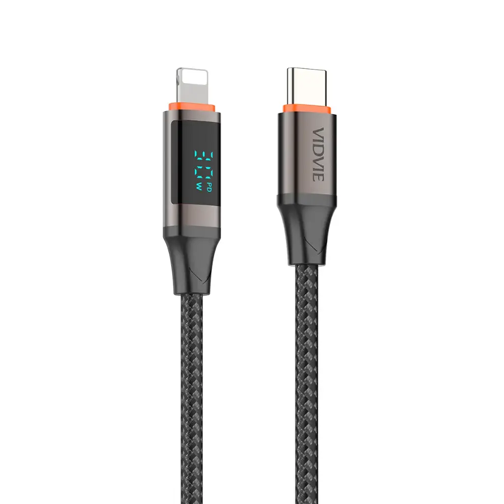 Data Cable CB4036C&i Type-C to iP Data Cable Material: braided wire + aluminum shell Current: 30W Length: 1.2M LED displays real power output.