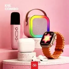 K15 Combo Wireless Speaker + Earbuds + Smart Watch