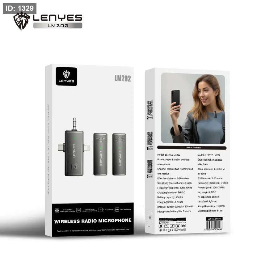 Lenyes Wireless Radio Microphone LM 202 
