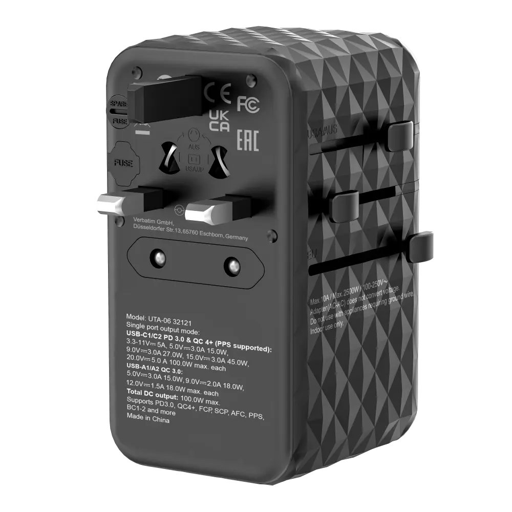 Universal Travel Adapter 68w Gan