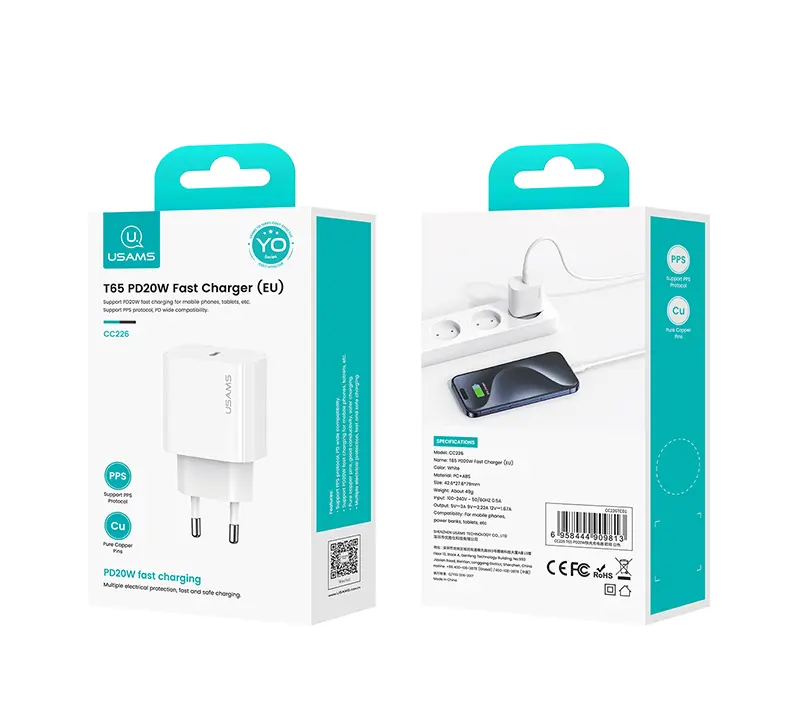 US-CC226 T65 PD20W TYPE-C Fast Charger
