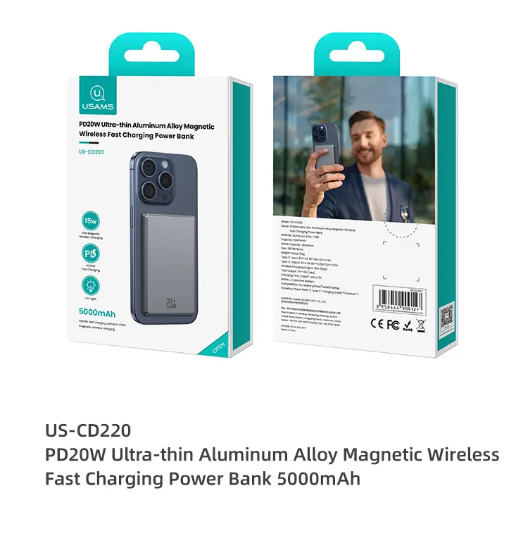 US-CD220 PD20W 5000mAh بورربانك ماجسيف