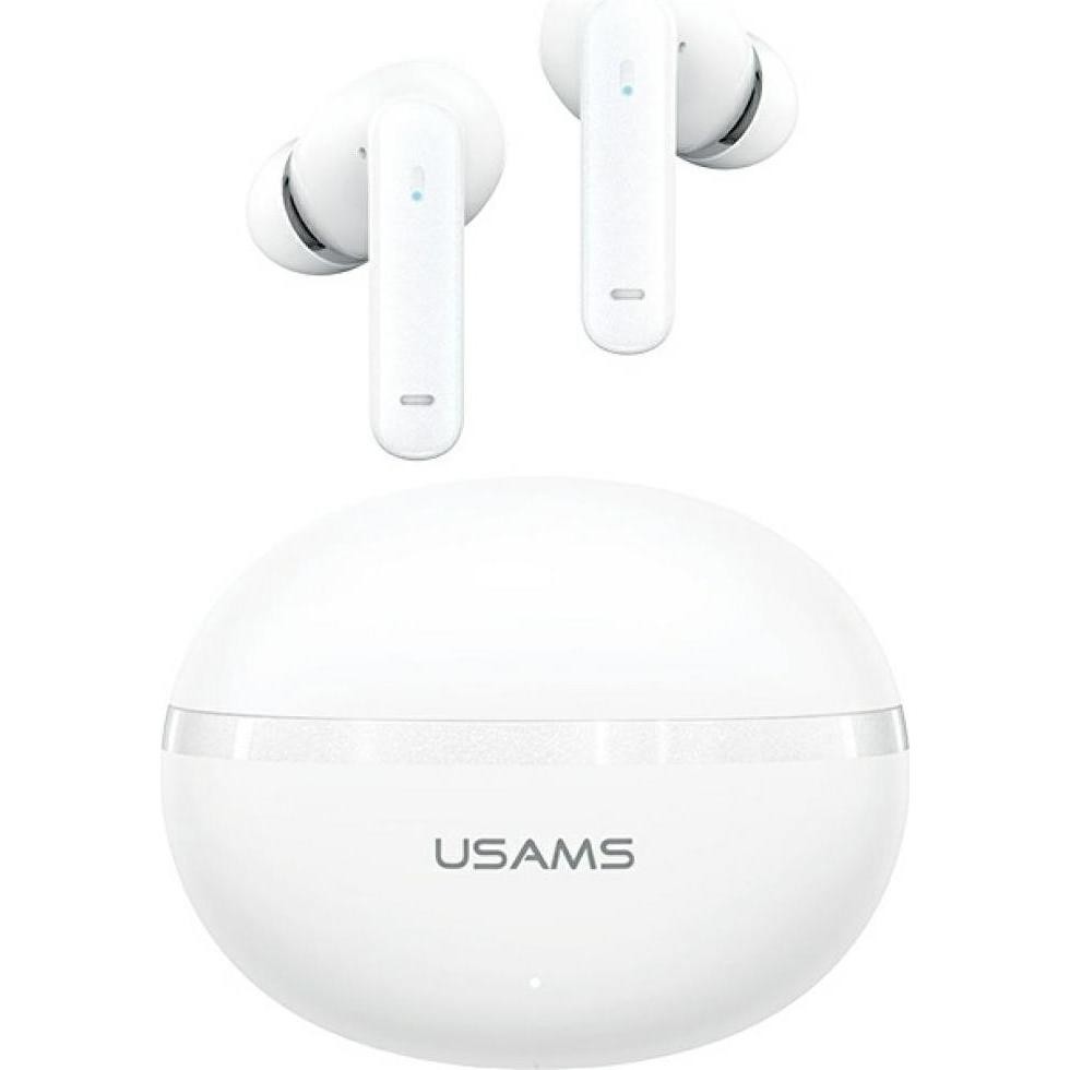 Usams Echo E02 TWS Bluetooth Headphones ANC+ENC Wireless White (ANC, 4h, Senza Fili), Cuffie, Bianco