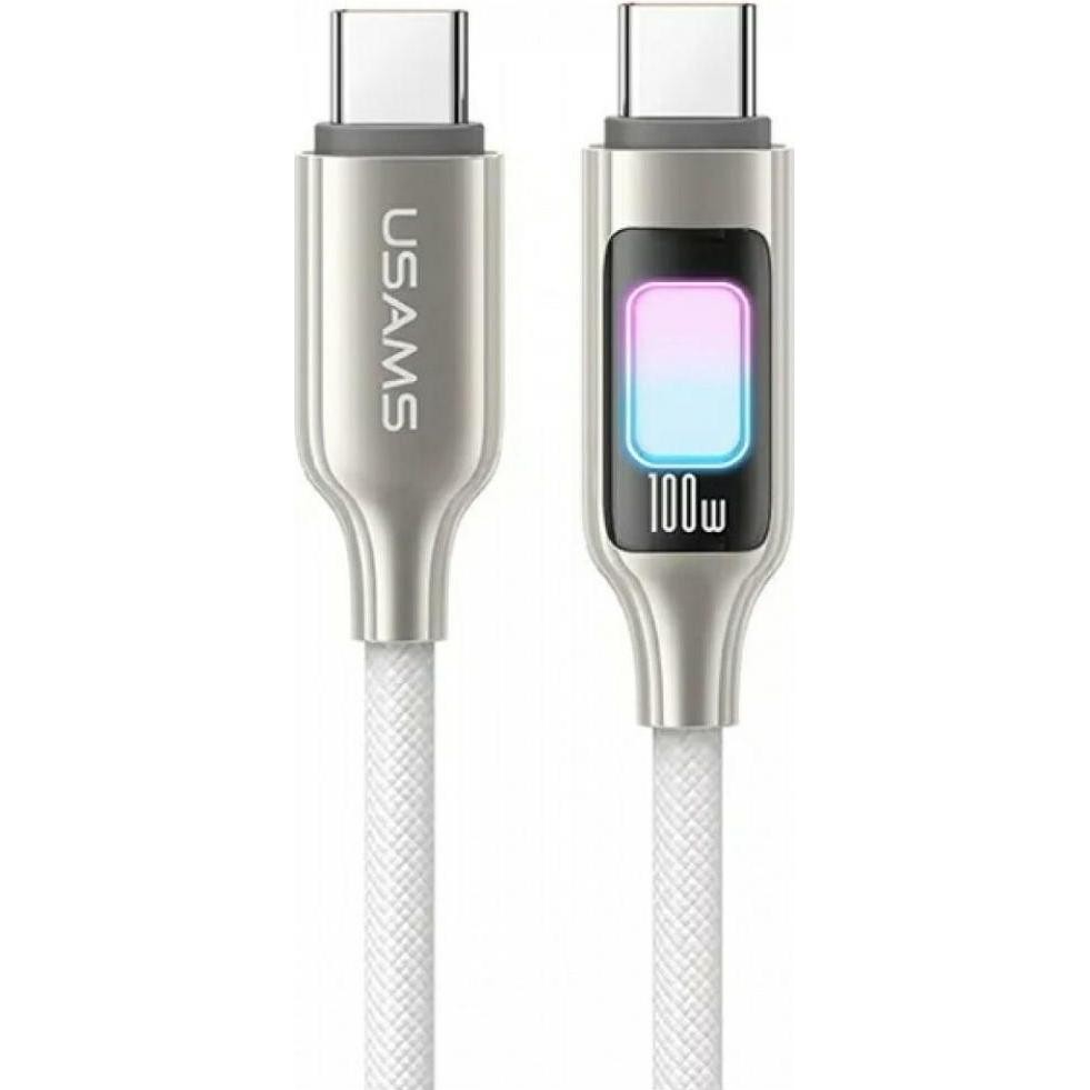 Usams Kabel TC Series SJ750 100W USB-C Do USB-C 1,2 M Tytanowy (1.20m, USB 3.0, 100W), Cavo USB