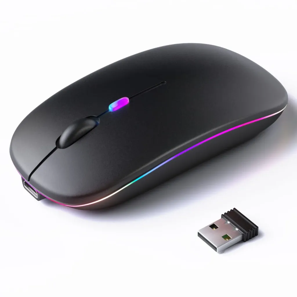 Mouse BTS Rechargeable Dual Mode Wireless Mouse Black