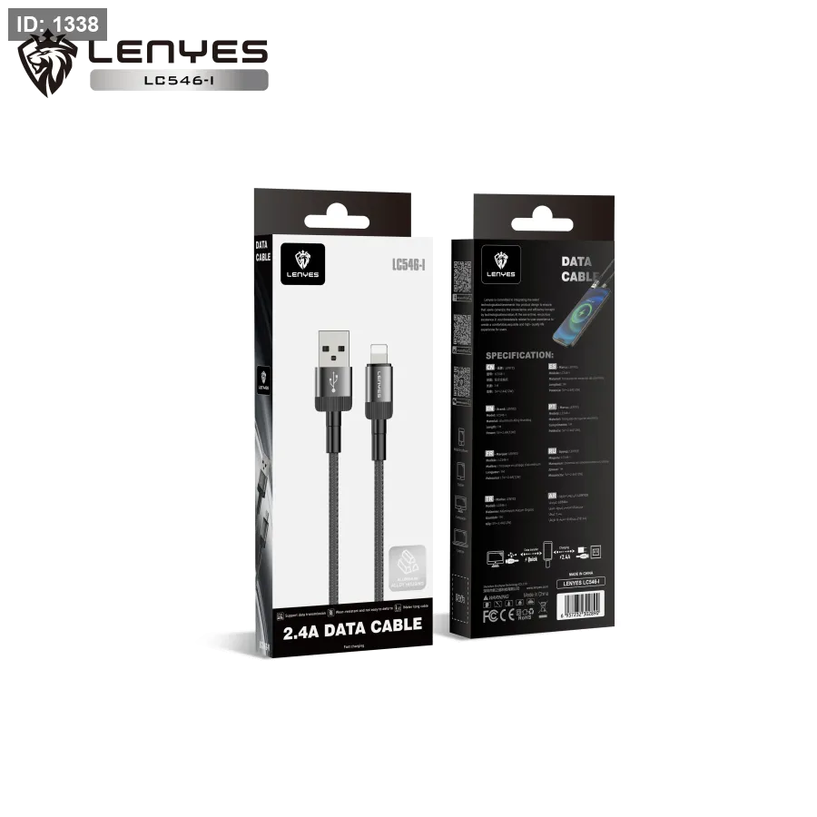 Lenyes LC546-I 2.4A iPhone Data Cable 