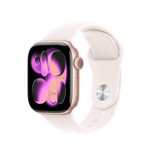 Apple Watch Series 11 GPS 42mm Rose Gold Aluminum Case with Light Blush Sport Band - S/M