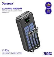 Yosonda Solar Travel Power Bank 20000 mAh