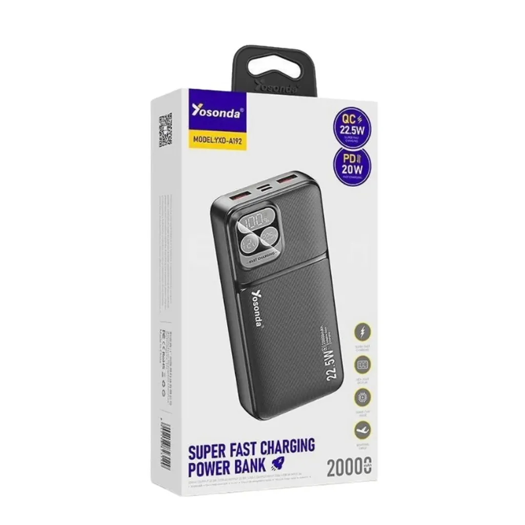 Yosonda Fast Charging Power Bank 30000 mAh PD 22.5w