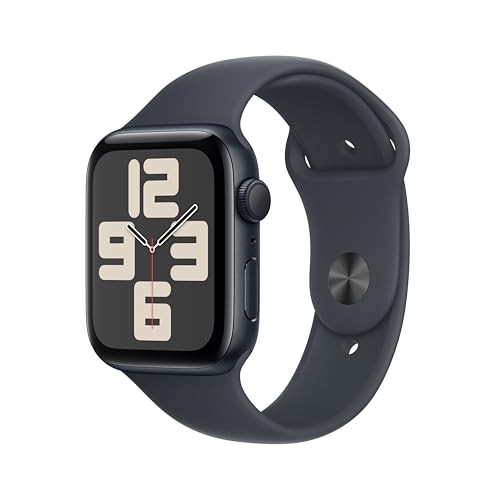 Apple Watch SE 2nd Generation (GPS) 44mm Aluminum Case with Midnight Sport Band - M/L - Midnight - (2024)